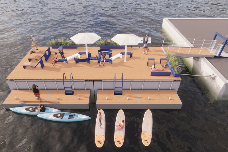 Magog confirme le projet de parc flottant au quai MacPherson